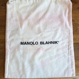 Manolo Blahnik Cream Shoe Bag
